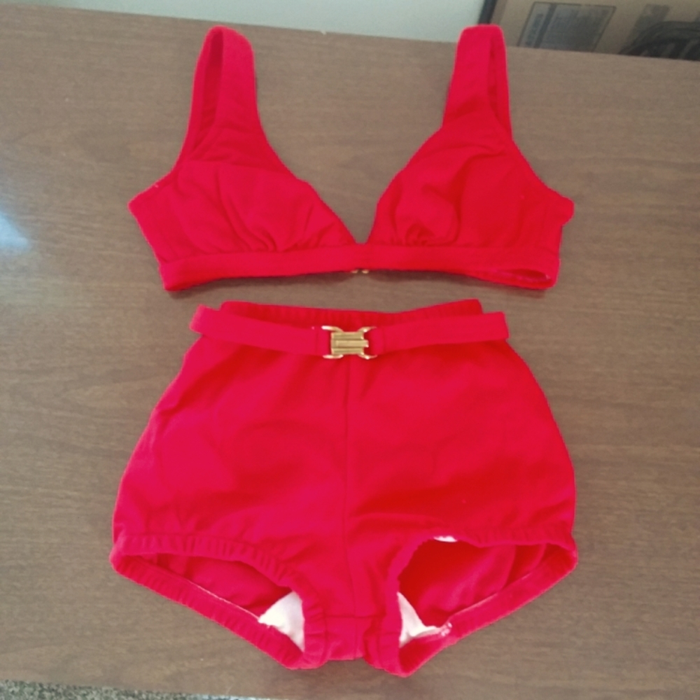 Vintage red 60s bikini small